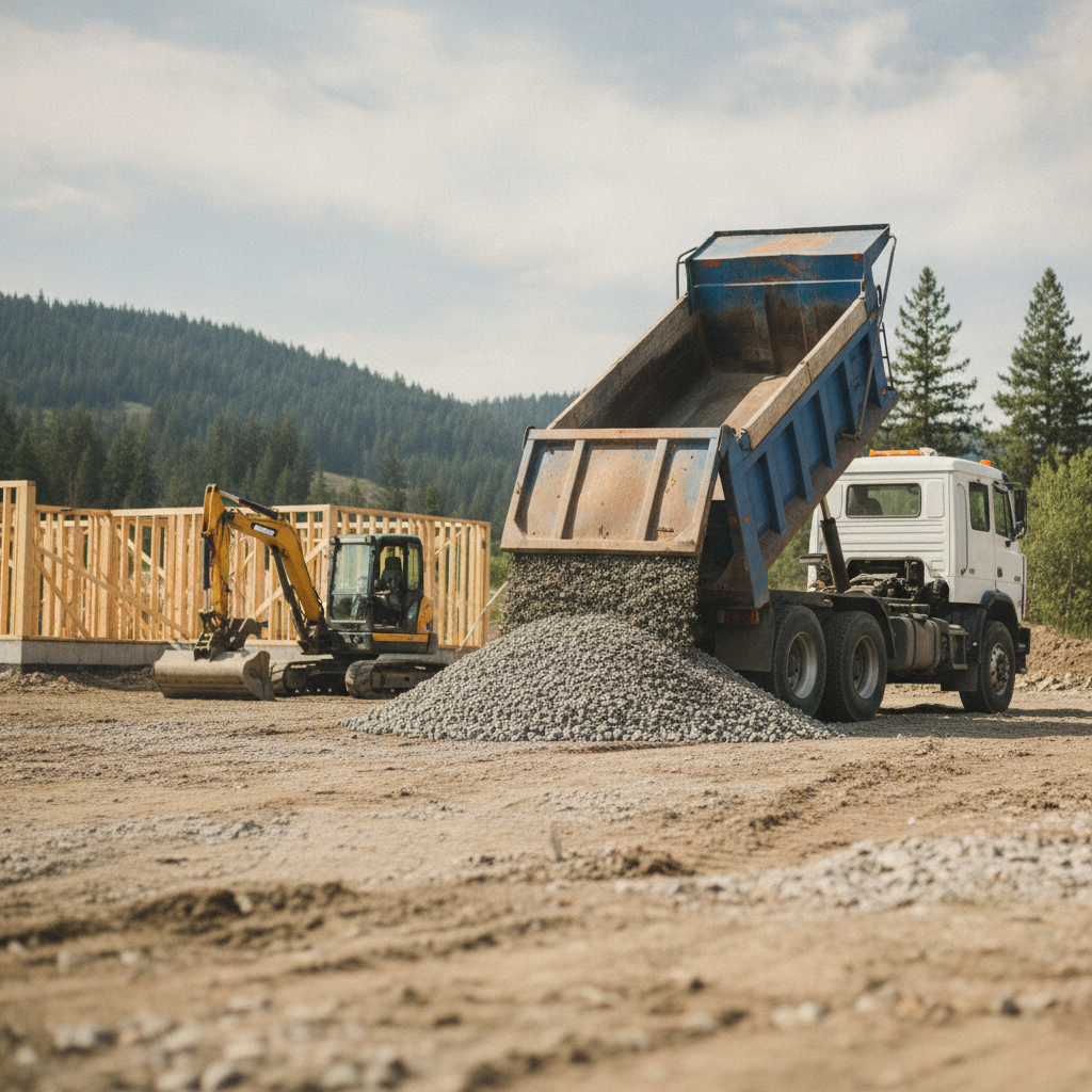 Gravel Delivery  no peoples faces